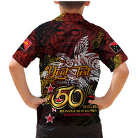 PNG 1975 - 2025 Family Matching Mermaid Dress and Hawaiian Shirt Papua New Guinea 50th Independence Anniversary