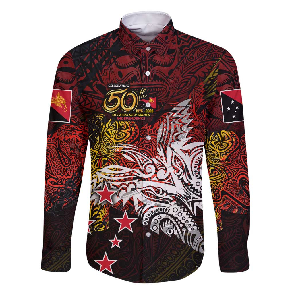 PNG 1975 - 2025 Family Matching Tank Maxi Dress and Hawaiian Shirt Papua New Guinea 50th Independence Anniversary