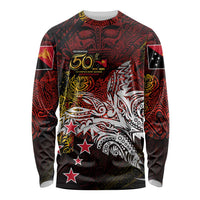 PNG 1975 - 2025 Long Sleeve Shirt Papua New Guinea 50th Independence Anniversary