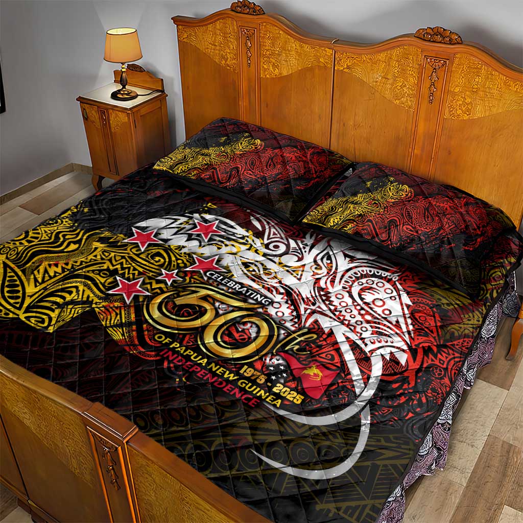 PNG 1975 - 2025 Quilt Bed Set Papua New Guinea 50th Independence Anniversary