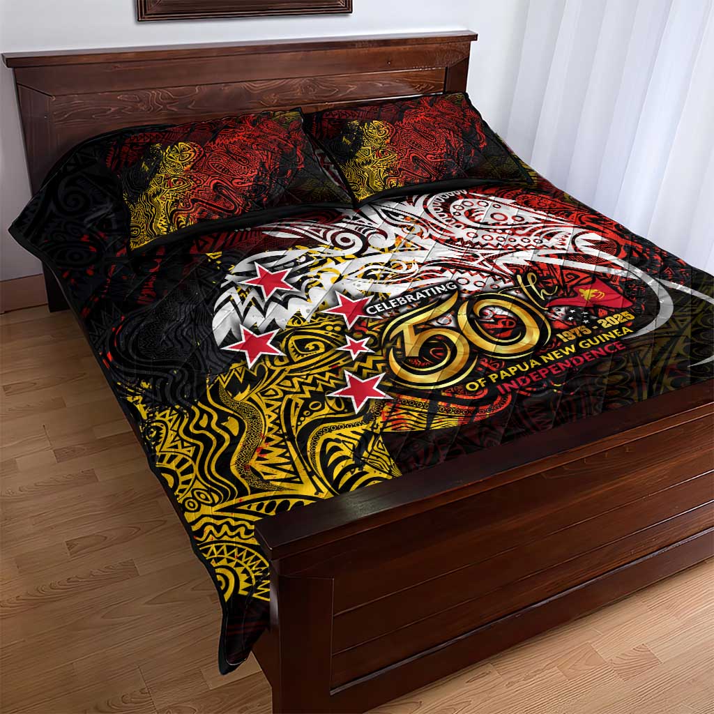 PNG 1975 - 2025 Quilt Bed Set Papua New Guinea 50th Independence Anniversary