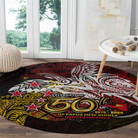 PNG 1975 - 2025 Round Carpet Papua New Guinea 50th Independence Anniversary