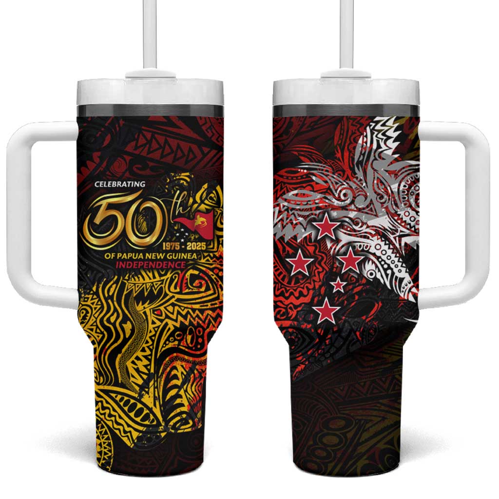 PNG 1975 - 2025 Tumbler With Handle Papua New Guinea 50th Independence Anniversary
