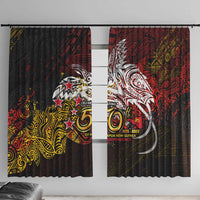 PNG 1975 - 2025 Window Curtain Papua New Guinea 50th Independence Anniversary