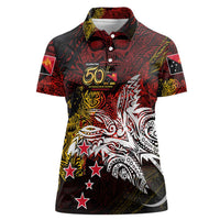 PNG 1975 - 2025 Women Polo Shirt Papua New Guinea 50th Independence Anniversary