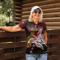 PNG 1975 - 2025 Women Polo Shirt Papua New Guinea 50th Independence Anniversary