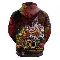 PNG 1975 - 2025 Zip Hoodie Papua New Guinea 50th Independence Anniversary