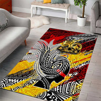Papua New Guinea 50th Independence Day Area Rug Celebrate Our History, Inspire Our Future