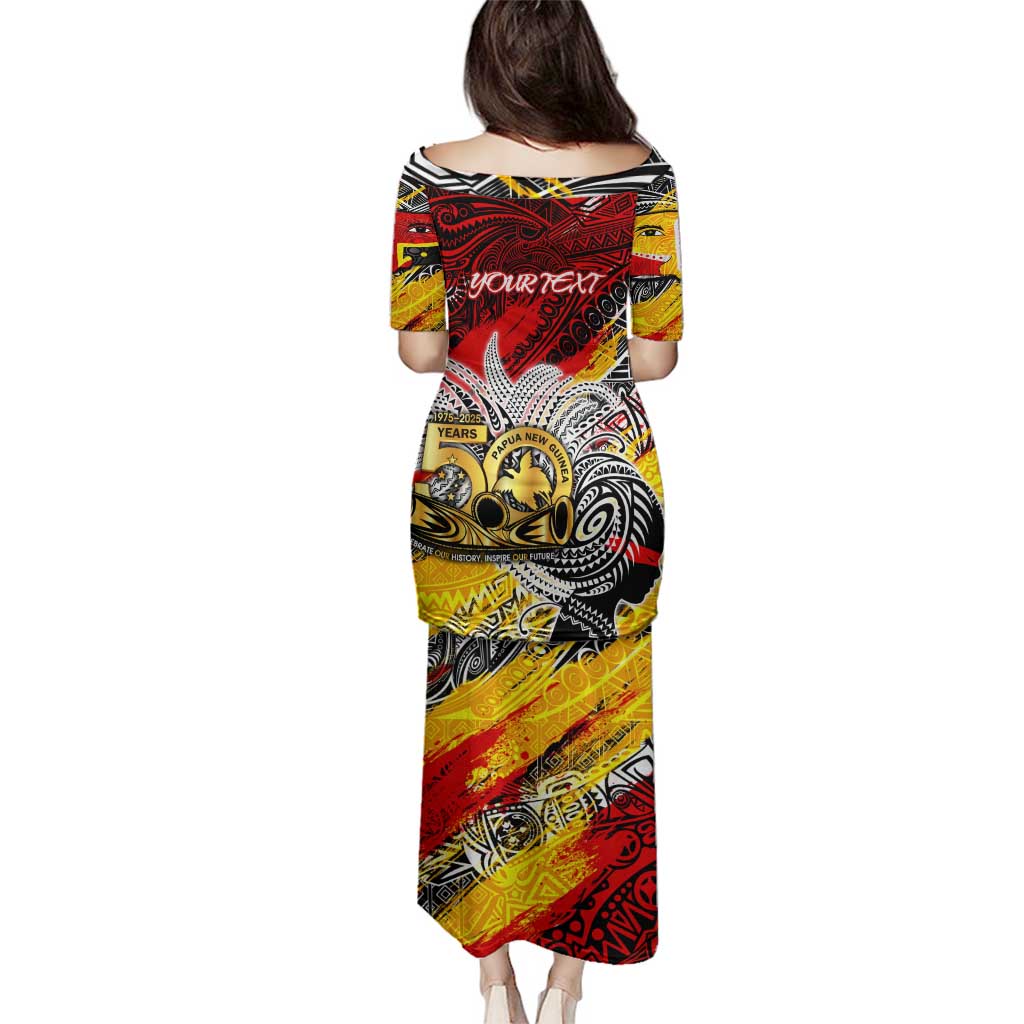 Papua New Guinea 50th Independence Day Family Matching Puletasi and Hawaiian Shirt Celebrate Our History, Inspire Our Future