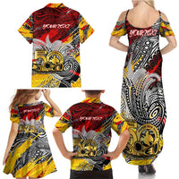 Papua New Guinea 50th Independence Day Family Matching Summer Maxi Dress and Hawaiian Shirt Celebrate Our History, Inspire Our Future