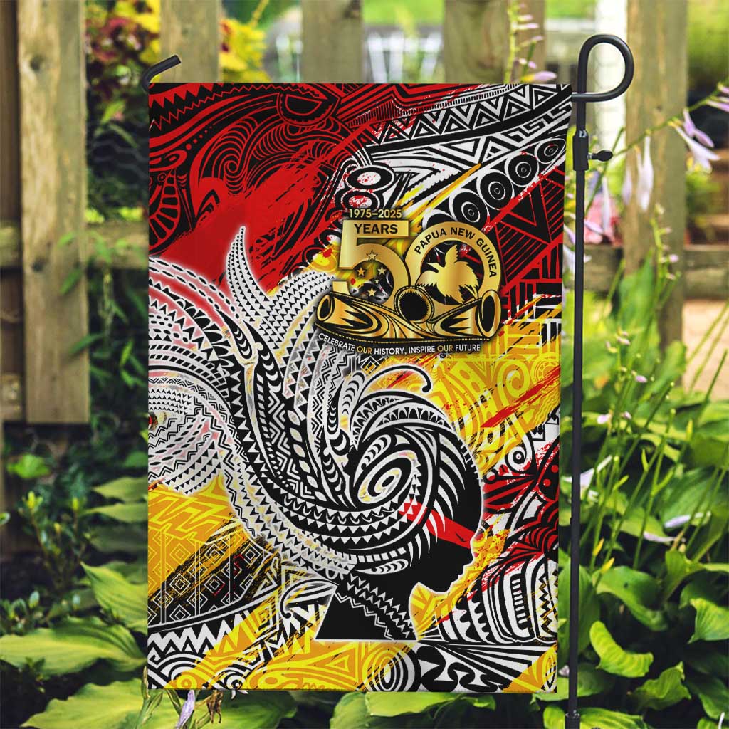 Papua New Guinea 50th Independence Day Garden Flag Celebrate Our History, Inspire Our Future