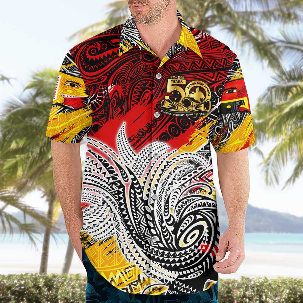 Papua New Guinea 50th Independence Day Hawaiian Shirt Celebrate Our History, Inspire Our Future