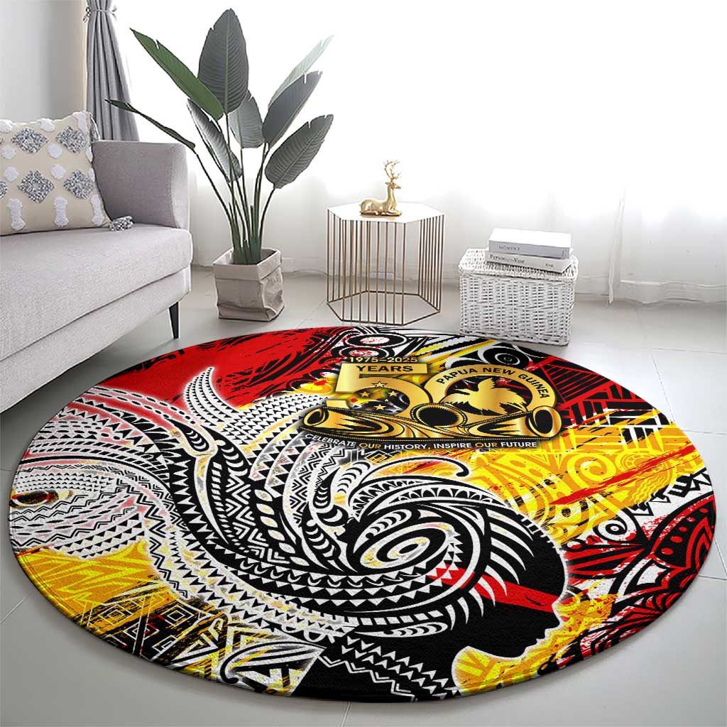 Papua New Guinea 50th Independence Day Round Carpet Celebrate Our History, Inspire Our Future