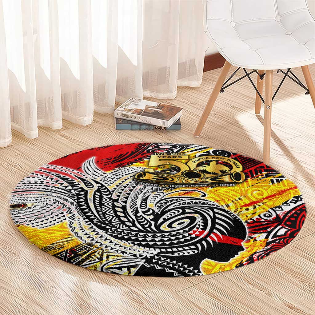 Papua New Guinea 50th Independence Day Round Carpet Celebrate Our History, Inspire Our Future