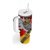 Papua New Guinea 50th Independence Day Tumbler With Handle Celebrate Our History, Inspire Our Future
