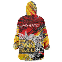 Papua New Guinea 50th Independence Day Wearable Blanket Hoodie Celebrate Our History, Inspire Our Future