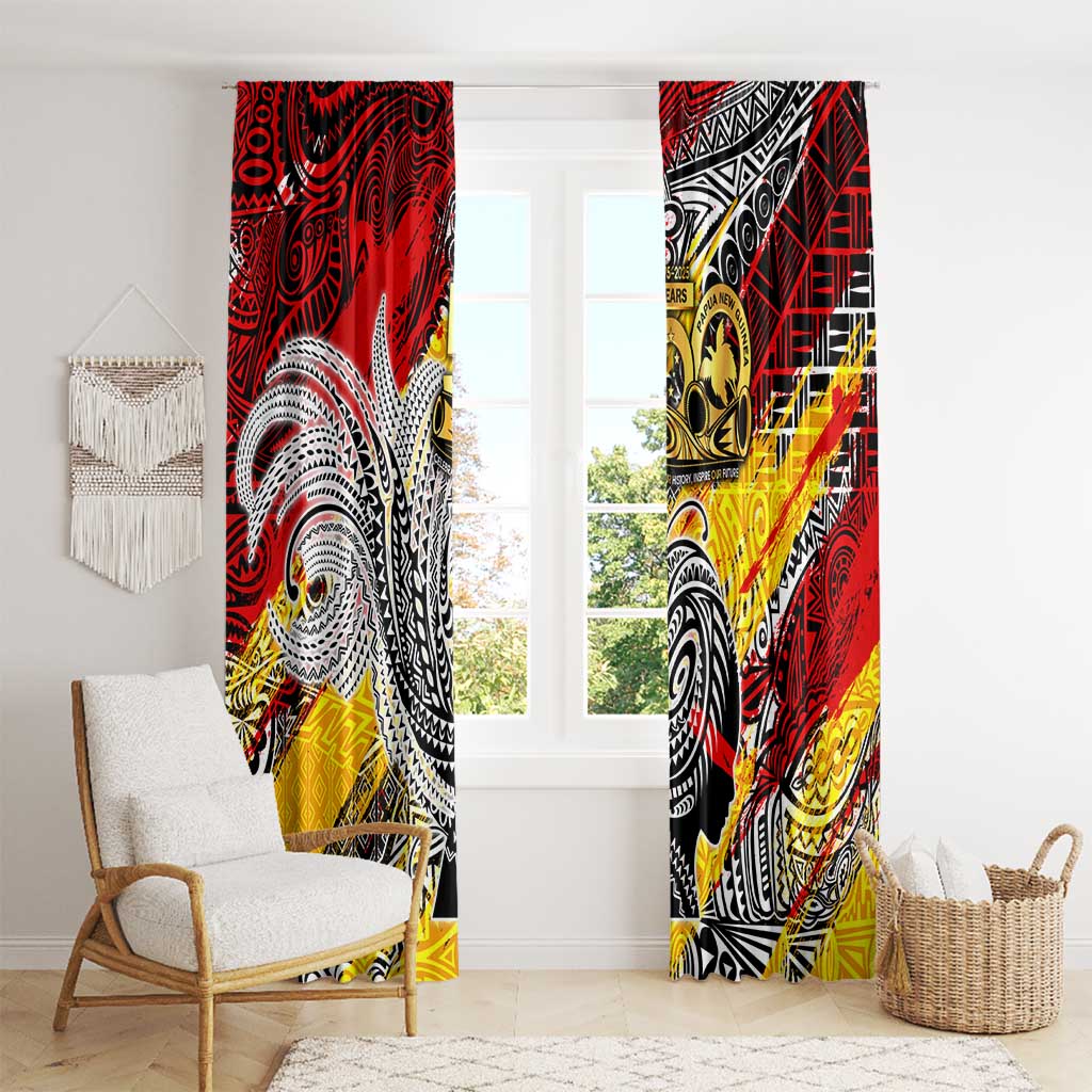 Papua New Guinea 50th Independence Day Window Curtain Celebrate Our History, Inspire Our Future