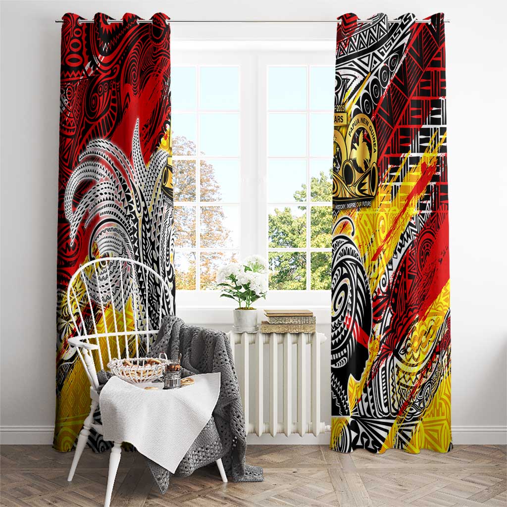 Papua New Guinea 50th Independence Day Window Curtain Celebrate Our History, Inspire Our Future