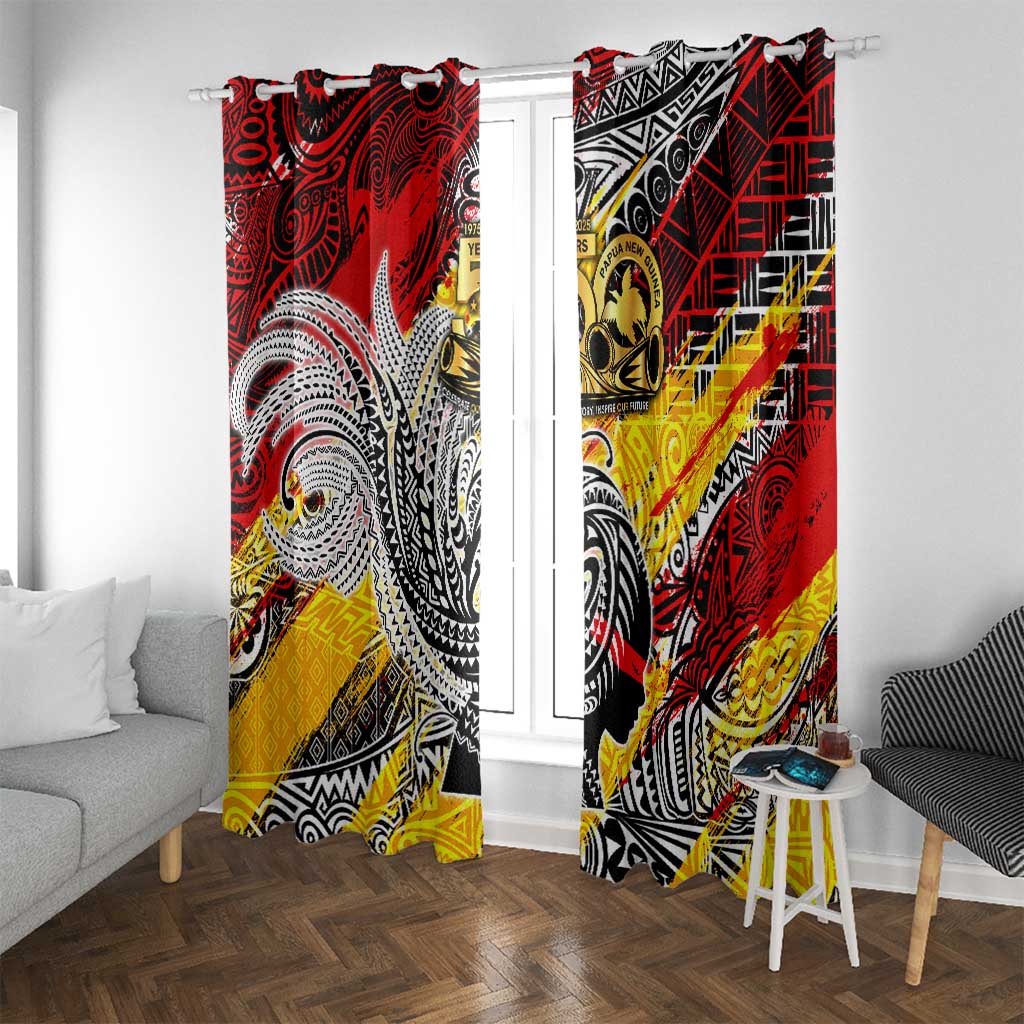 Papua New Guinea 50th Independence Day Window Curtain Celebrate Our History, Inspire Our Future