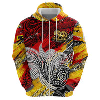 Papua New Guinea 50th Independence Day Zip Hoodie Celebrate Our History, Inspire Our Future