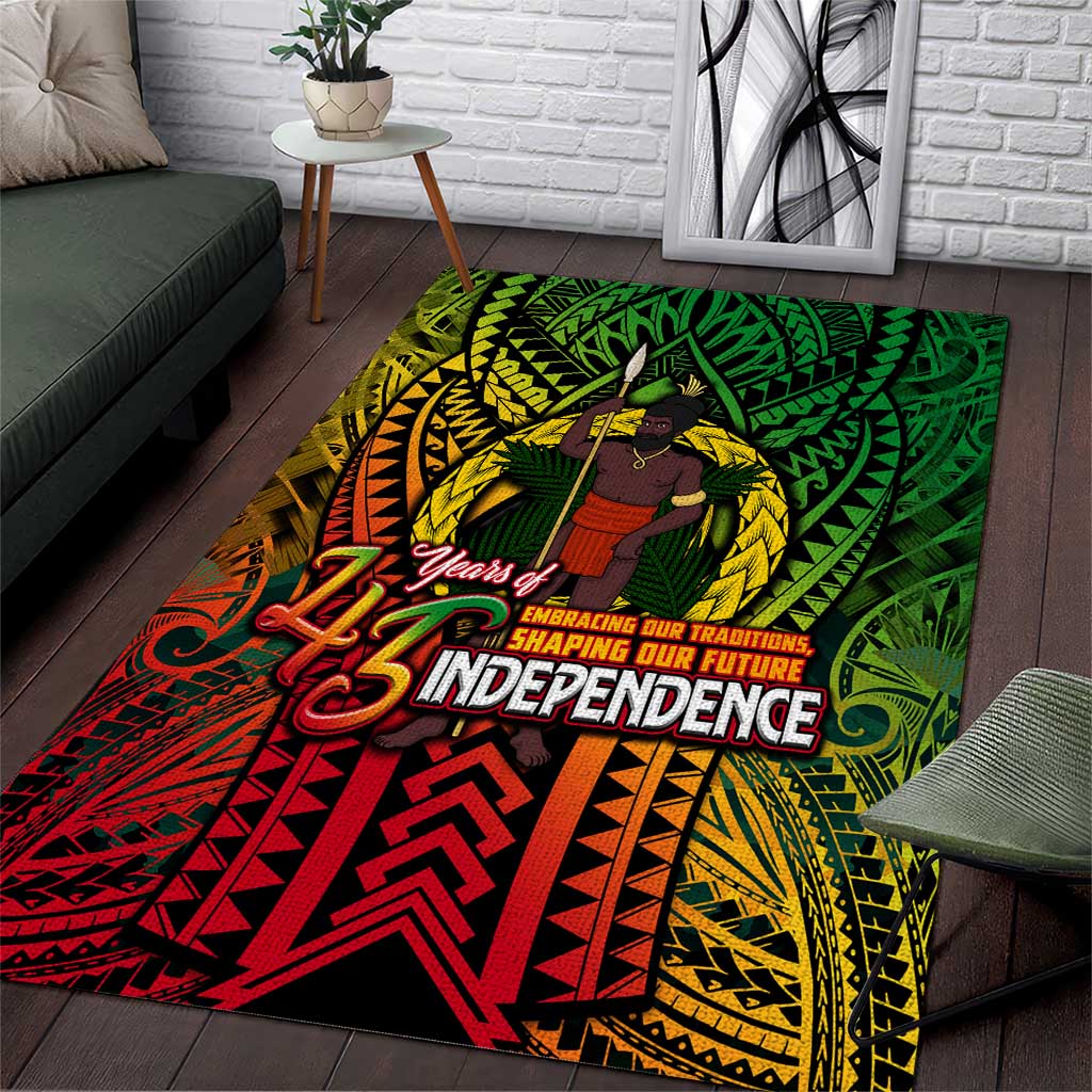 Vanuatu 45th Independence Anniversary Area Rug Embracing Our Traditions Shaping Our Future