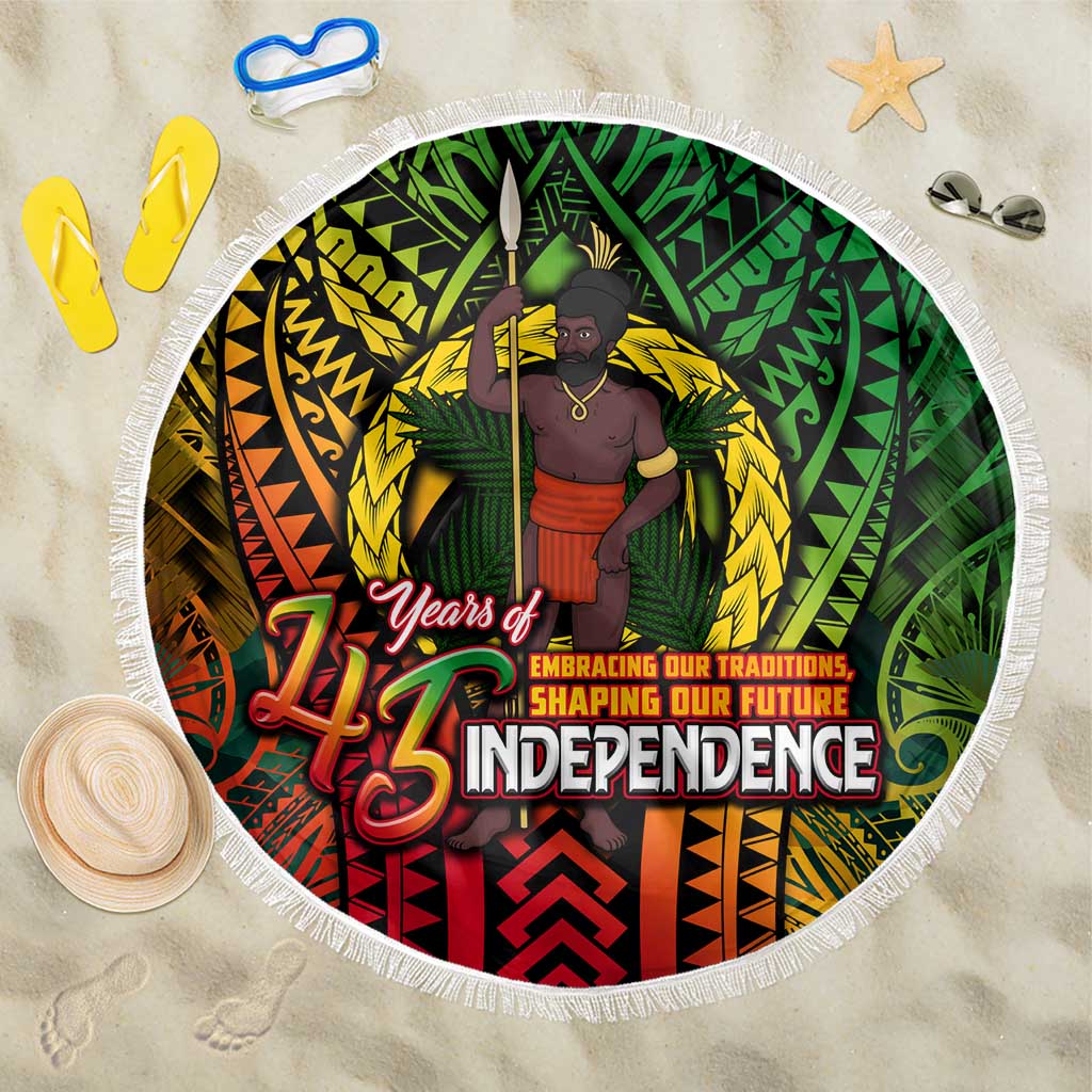 Vanuatu 45th Independence Anniversary Beach Blanket Embracing Our Traditions Shaping Our Future