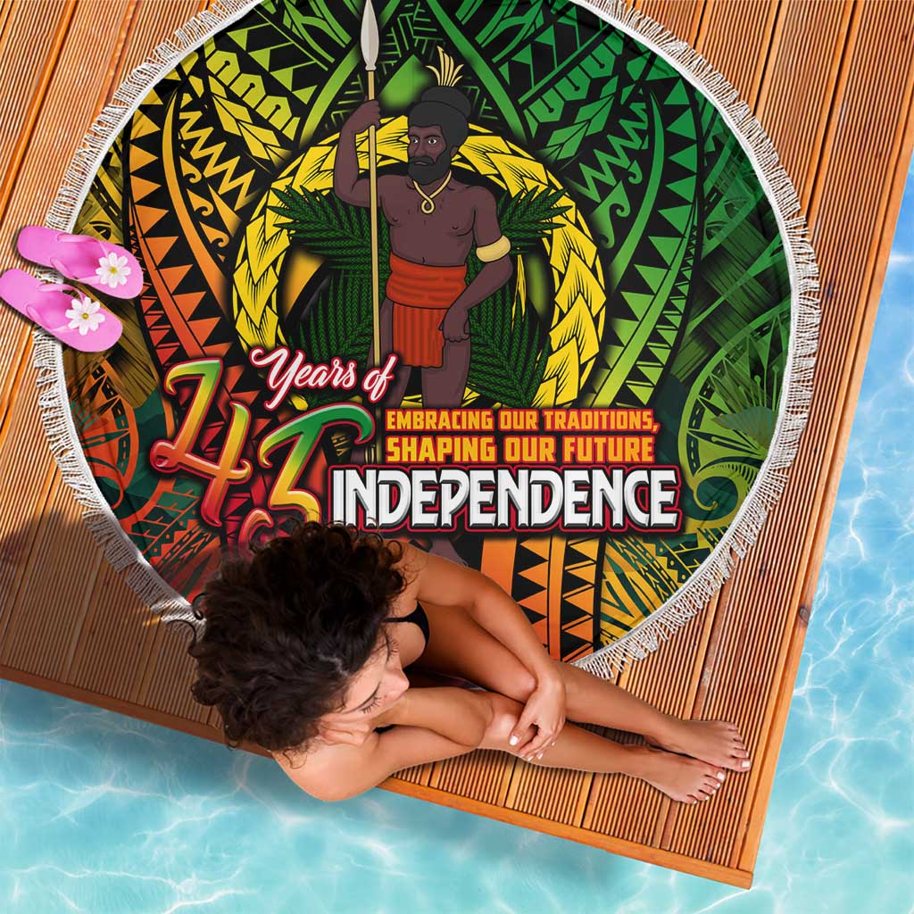 Vanuatu 45th Independence Anniversary Beach Blanket Embracing Our Traditions Shaping Our Future
