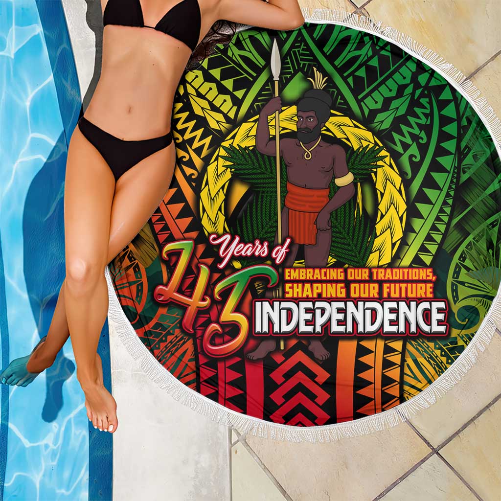 Vanuatu 45th Independence Anniversary Beach Blanket Embracing Our Traditions Shaping Our Future