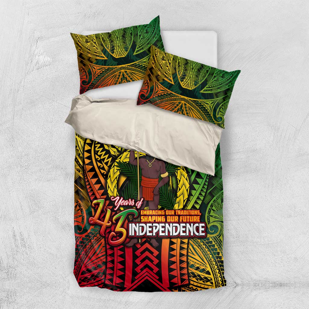 Vanuatu 45th Independence Anniversary Bedding Set Embracing Our Traditions Shaping Our Future DT02 US Twin 172cm x 218cm Art - Polynesian Pride