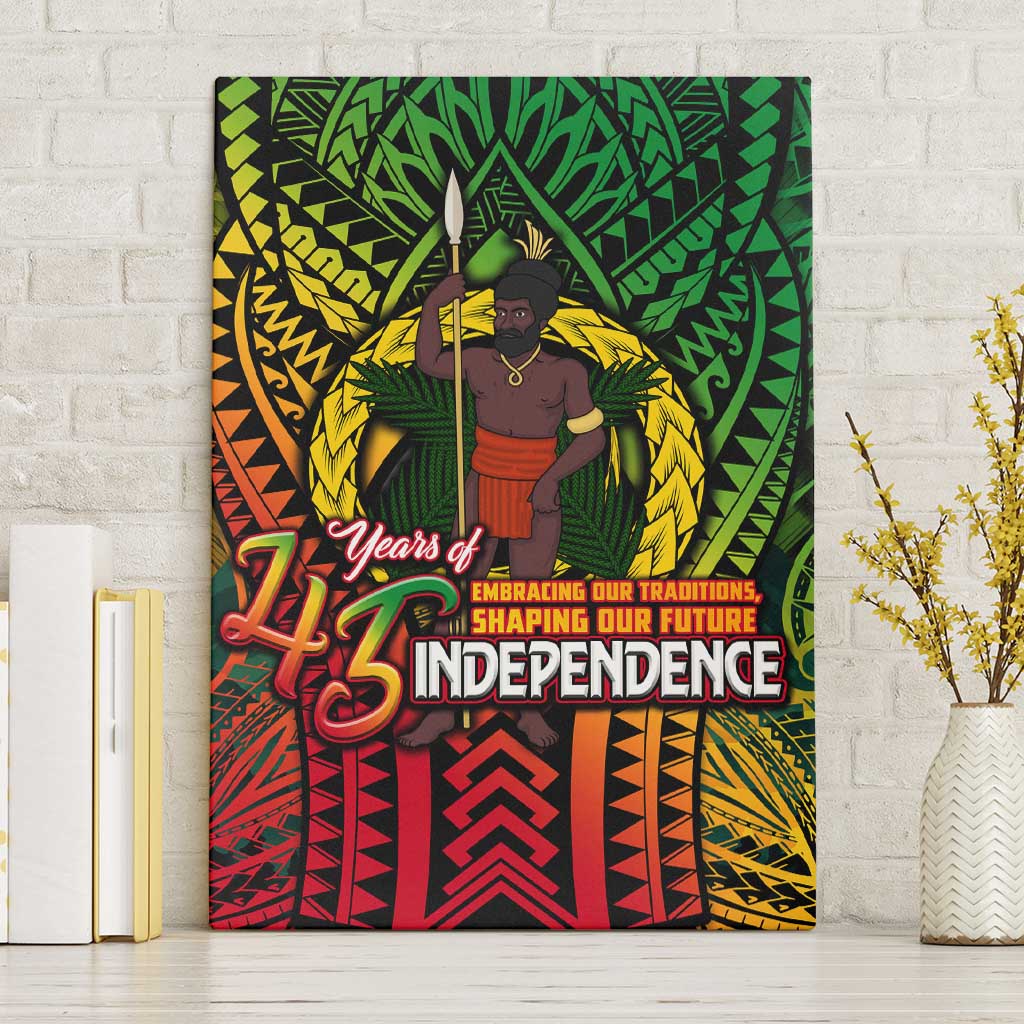Vanuatu 45th Independence Anniversary Canvas Wall Art Embracing Our Traditions Shaping Our Future