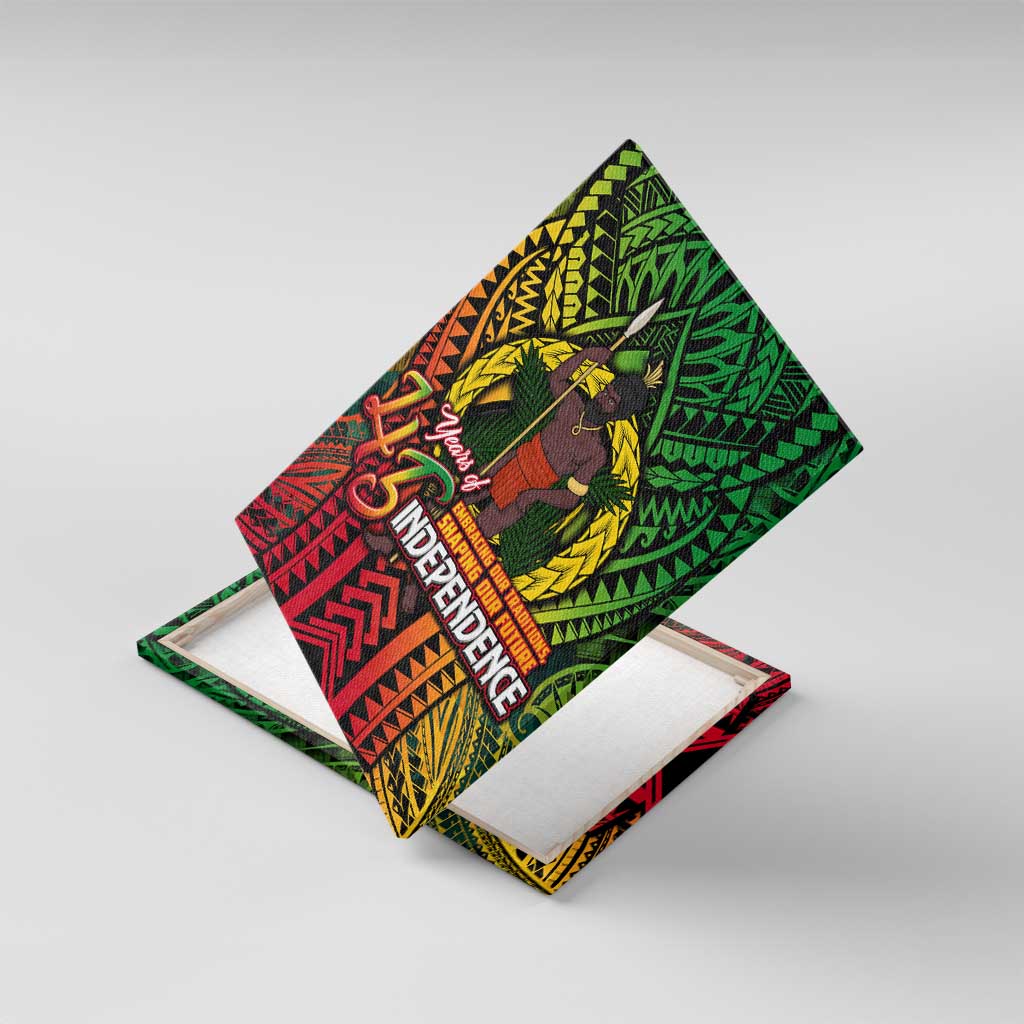 Vanuatu 45th Independence Anniversary Canvas Wall Art Embracing Our Traditions Shaping Our Future