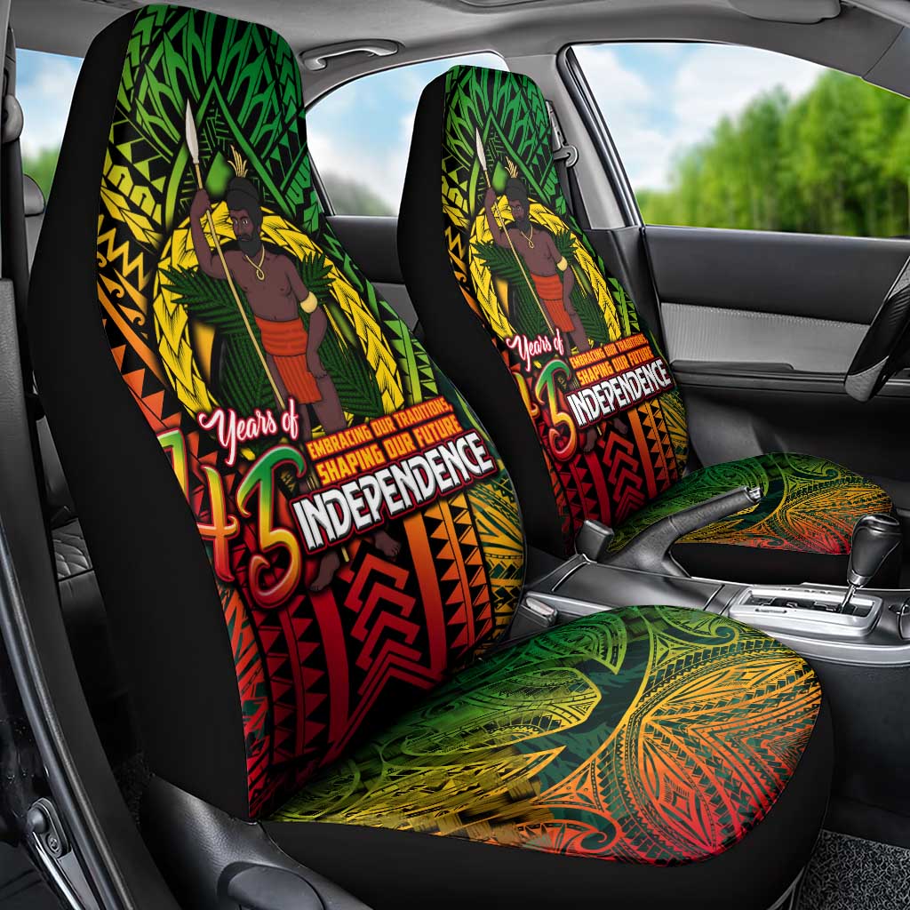 Vanuatu 45th Independence Anniversary Car Seat Cover Embracing Our Traditions Shaping Our Future