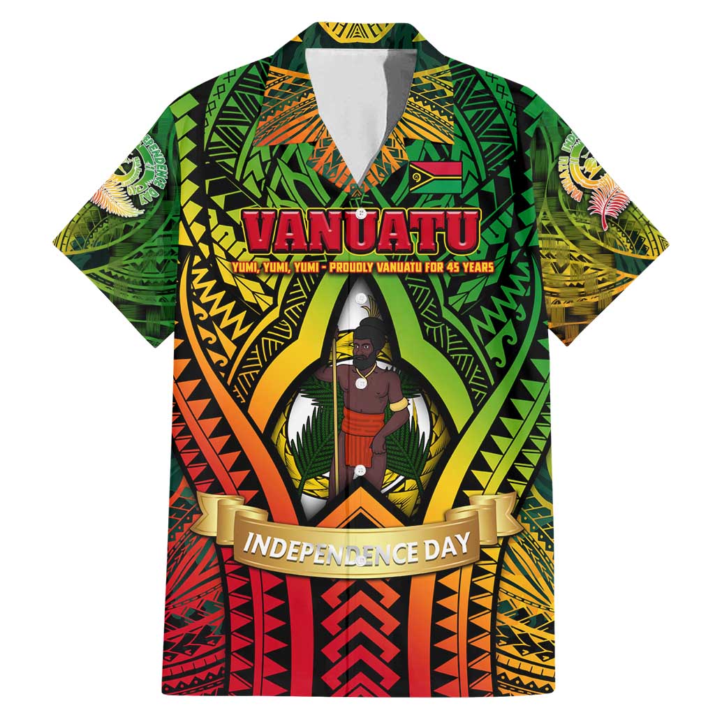 Vanuatu 45th Independence Anniversary Family Matching Mermaid Dress and Hawaiian Shirt Embracing Our Traditions Shaping Our Future