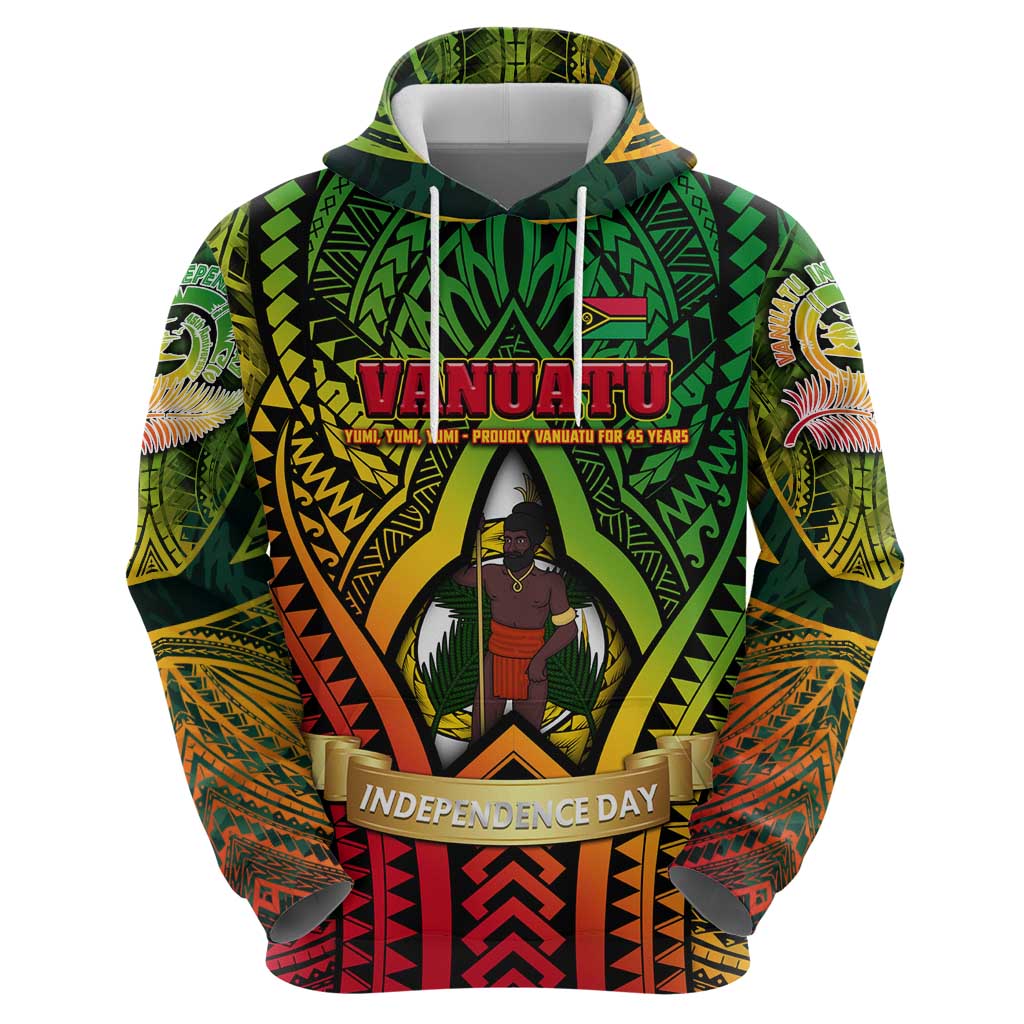 Vanuatu 45th Independence Anniversary Hoodie Embracing Our Traditions Shaping Our Future