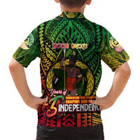 Vanuatu 45th Independence Anniversary Kid Hawaiian Shirt Embracing Our Traditions Shaping Our Future DT02 - Polynesian Pride