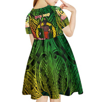 Vanuatu 45th Independence Anniversary Kid Short Sleeve Dress Embracing Our Traditions Shaping Our Future DT02 - Polynesian Pride