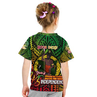 Vanuatu 45th Independence Anniversary Kid T Shirt Embracing Our Traditions Shaping Our Future DT02 - Polynesian Pride