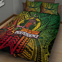 Vanuatu 45th Independence Anniversary Quilt Bed Set Embracing Our Traditions Shaping Our Future