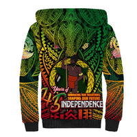 Vanuatu 45th Independence Anniversary Sherpa Hoodie Embracing Our Traditions Shaping Our Future