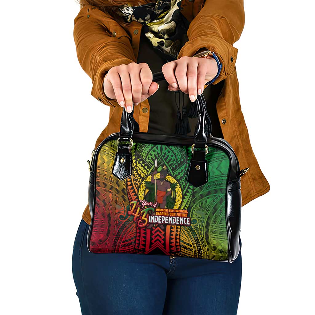 Vanuatu 45th Independence Anniversary Shoulder Handbag Embracing Our Traditions Shaping Our Future