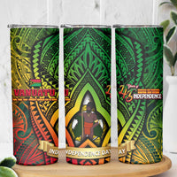 Vanuatu 45th Independence Anniversary Skinny Tumbler Embracing Our Traditions Shaping Our Future