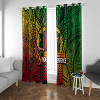 Vanuatu 45th Independence Anniversary Window Curtain Embracing Our Traditions Shaping Our Future