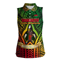 Vanuatu 45th Independence Anniversary Women Sleeveless Polo Shirt Embracing Our Traditions Shaping Our Future DT02 Female Art - Polynesian Pride