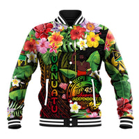 45th Anniversary of Freedom Vanuatu Baseball Jacket Island Pride Cultural Power Pacific Unity DT02 Unisex Art - Polynesian Pride