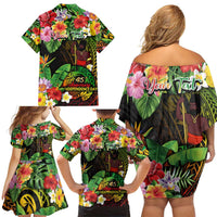 45th Anniversary of Freedom Vanuatu Family Matching Off Shoulder Short Dress and Hawaiian Shirt Island Pride Cultural Power Pacific Unity
