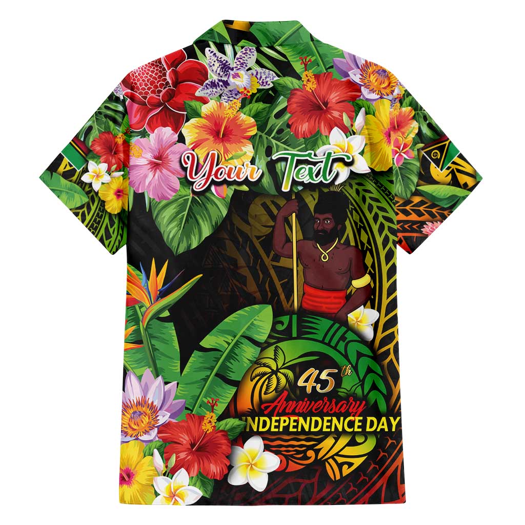 45th Anniversary of Freedom Vanuatu Family Matching Off Shoulder Short Dress and Hawaiian Shirt Island Pride Cultural Power Pacific Unity