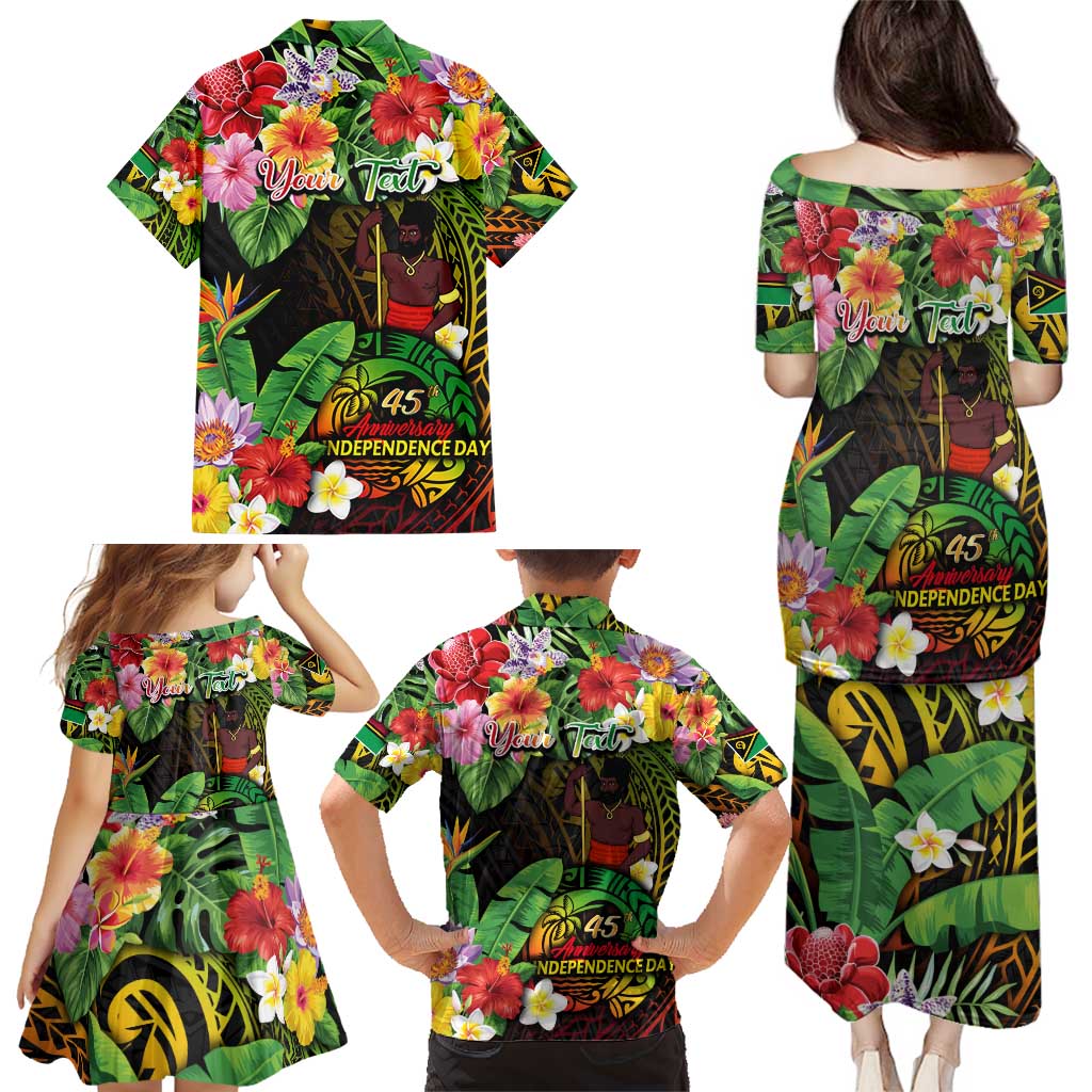 45th Anniversary of Freedom Vanuatu Family Matching Puletasi and Hawaiian Shirt Island Pride Cultural Power Pacific Unity