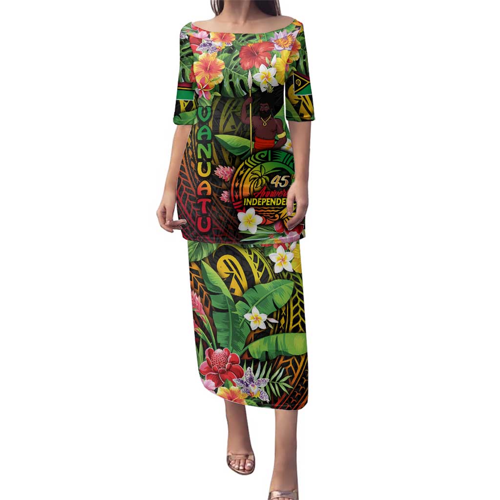 45th Anniversary of Freedom Vanuatu Family Matching Puletasi and Hawaiian Shirt Island Pride Cultural Power Pacific Unity