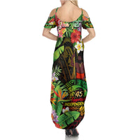 45th Anniversary of Freedom Vanuatu Family Matching Summer Maxi Dress and Hawaiian Shirt Island Pride Cultural Power Pacific Unity