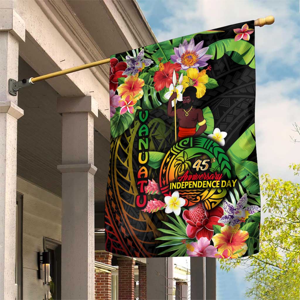 45th Anniversary of Freedom Vanuatu Garden Flag Island Pride Cultural Power Pacific Unity DT02 House Flag Art - Polynesian Pride